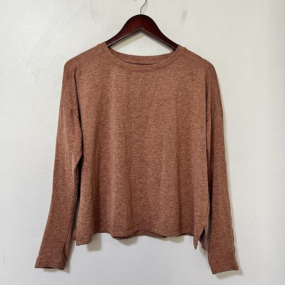 Girlfriend Collective Athletic Long Sleeve Top Size M Orange Athletic Workout - Picture 2 of 5